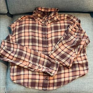 Plaid Button-Up Shirt